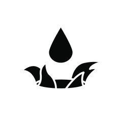 Water Icon Template Logo Design Emblem , Drop Nature Oil Business Company Simple Template Element Symbol , Outlite Solid Background White Isolated Illustration
