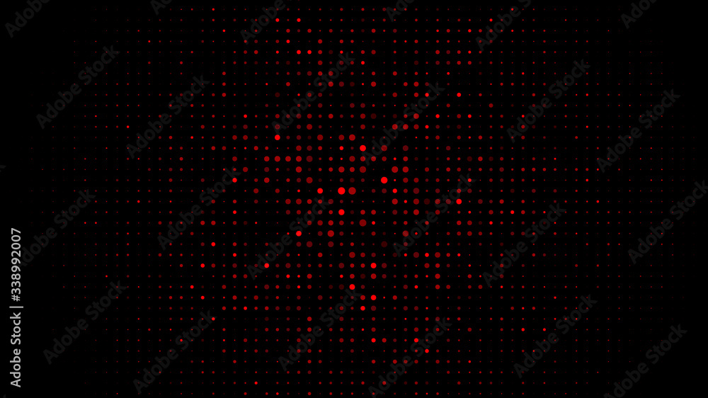 Poster dots abstracts circles lights red multi in color background