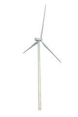 Wind turbine isolated on white The background