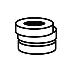 Sticky Tape Icon , Template Logo Business Tape Element Professional Design Emblem Isolated Illustration , Classic Best Company Outline Solid Background White
