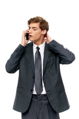 Fototapeta premium businessman talking on the phone