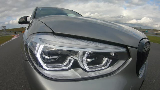 Autogrip. Car mounted camera view of the headlight