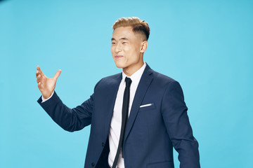 Business man in suit lifestyle self-confidence asian appearance official