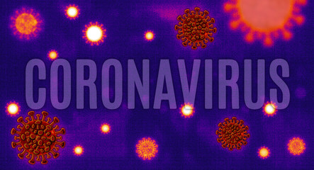 Conceptual coronavirus background illustration