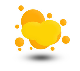 abstract yellow background and pattern yellow color with liquid wave shape is banner and logo or template graphic design and modern digital element isolated on white background. clipping path  