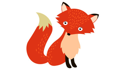 Cute Red Fox Vector