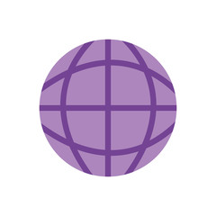 global sphere icon, flat style