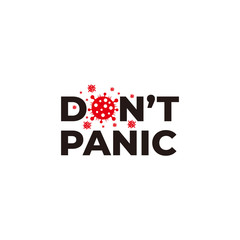 text don't panic virus pandemic symbol vector