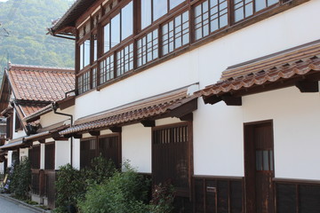 白壁土蔵群　城下町　鳥取県倉吉市の観光地の蔵 / Kurayoshi, Tottori.