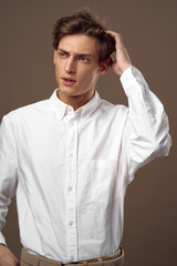 Obraz premium male executive shirt manager office businessman