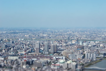 Fototapeta na wymiar aerial view of the city, tokyo 東京の空から見た風景