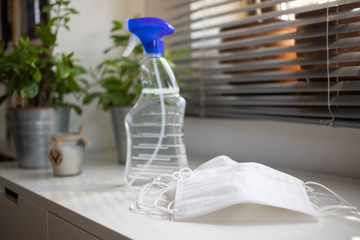 corona virus prevetion medical surgical masks and sanitizer