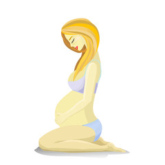 cute pregnant woman waiting for a baby