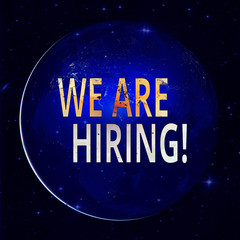 Handwriting text writing We Are Hiring. Conceptual photo recently you employ someone or pay someone...