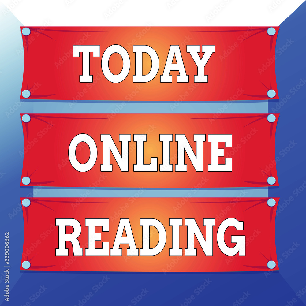 Poster conceptual hand writing showing online reading. concept meaning process of extracting meaning is in 