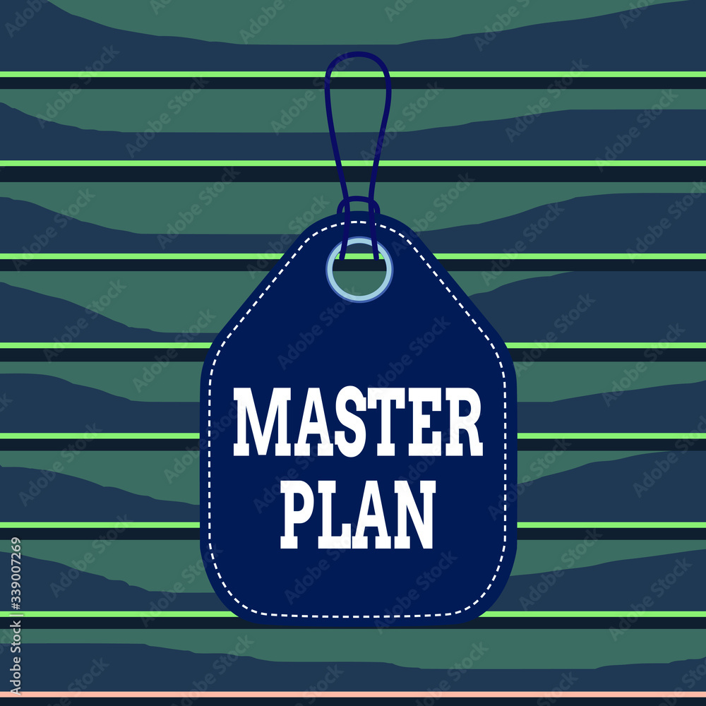 Poster conceptual hand writing showing master plan. concept meaning dynamic longterm planning document comp