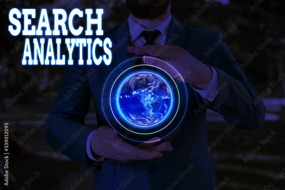 Poster text sign showing search analytics. business photo showcasing investigate particular interactions am