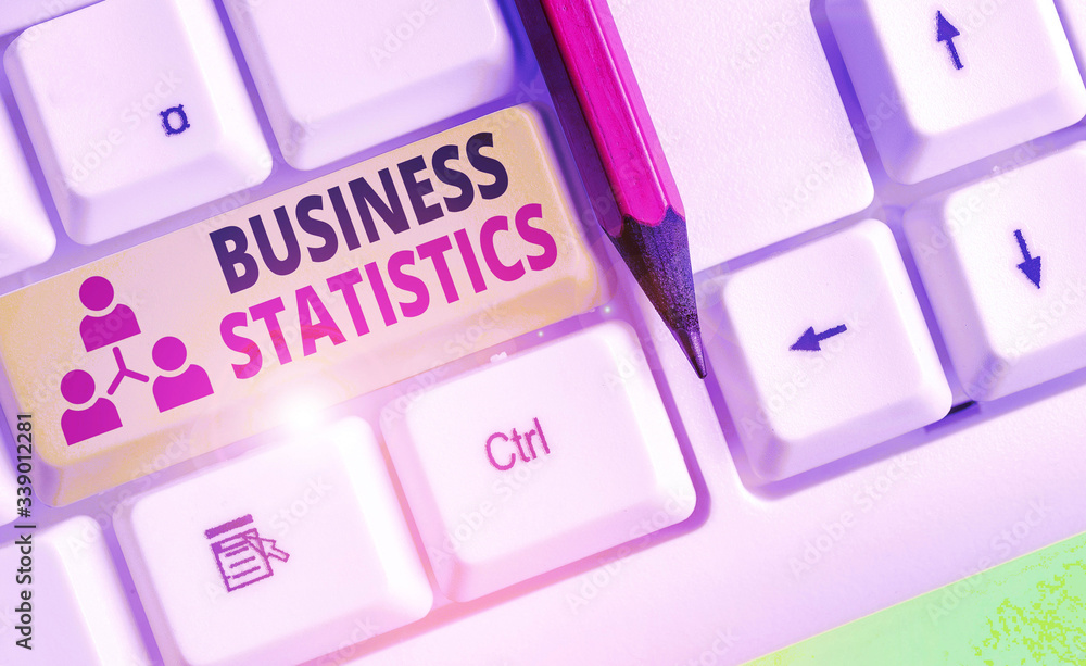 Poster text sign showing business statistics. business photo showcasing science of intelligent decision mak