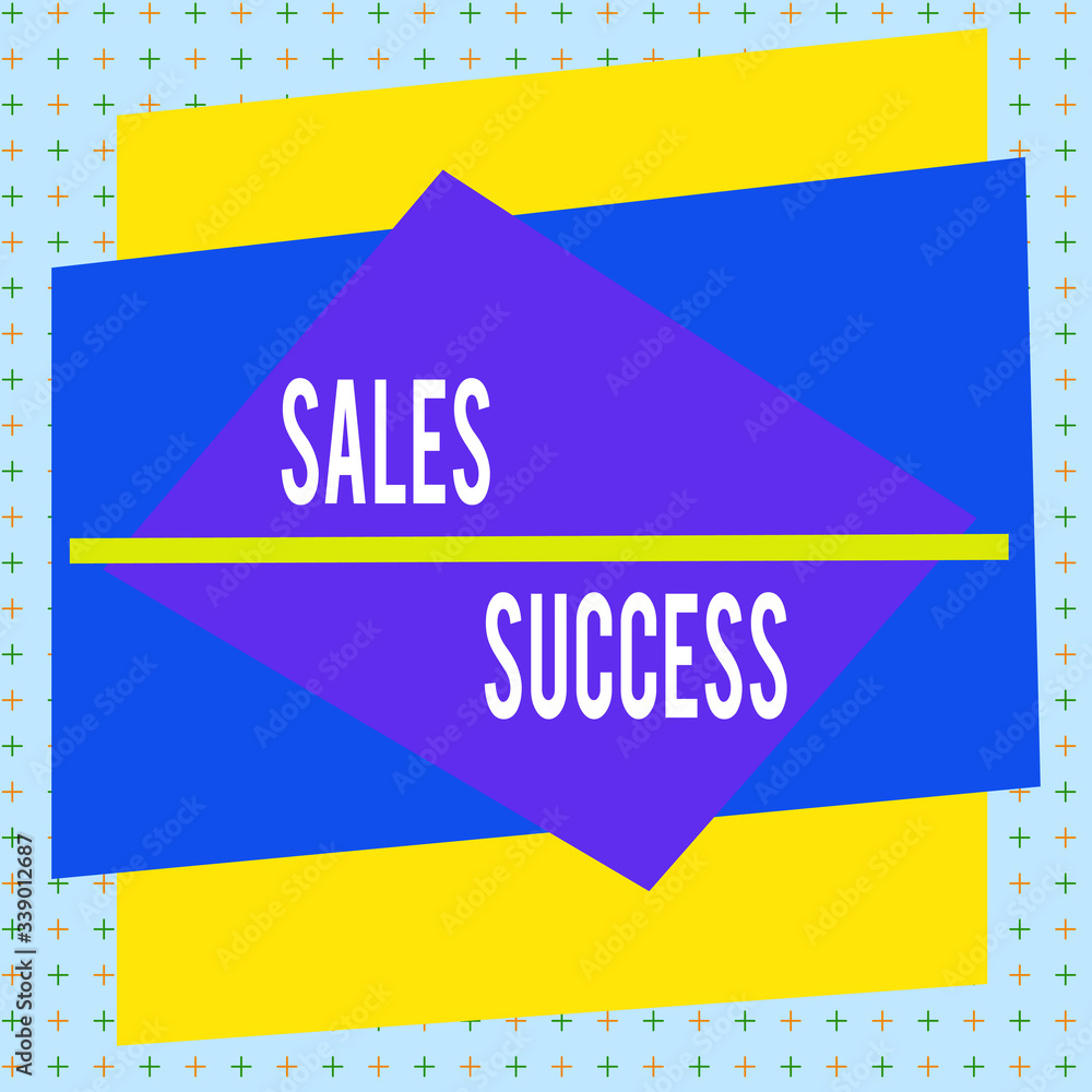 Aufkleber handwriting text writing sales success. conceptual photo force to close more deals and increase marg