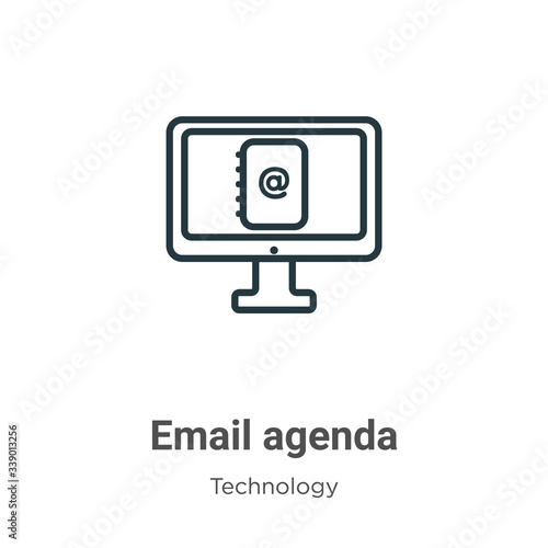 Email Agenda Outline Vector Icon Thin Line Black Email Agenda Icon Flat Vector Simple Element Illustration From Editable Technology Concept Isolated Stroke On White Background Wall Mural Digital Bazaar Email Agenda Outline Vector Icon Thin Line Black Email Agenda Icon Flat Vector Simple Element Illustration From Editable Technology Concept Isolated Stroke On White Background Wall Mural Digital Bazaar