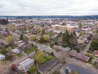 A suburb in the USA, an empty city in quarantine. Coronavirus, quarantine, the consequences of a...