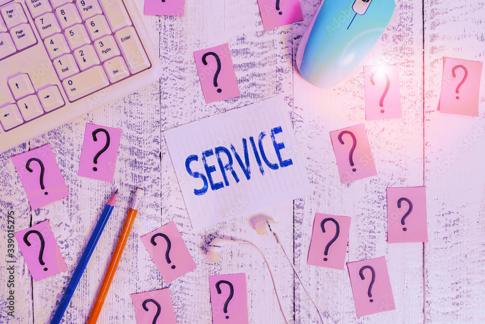 Poster conceptual hand writing showing service. concept meaning valuable action or effort performed to sati
