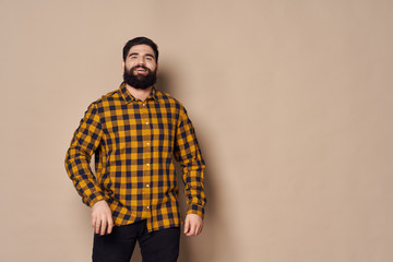 Plaid shirt guy thick beard