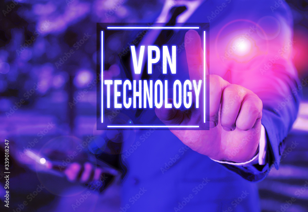Poster handwriting text writing vpn technology. conceptual photo programming that creates a safe and encryp