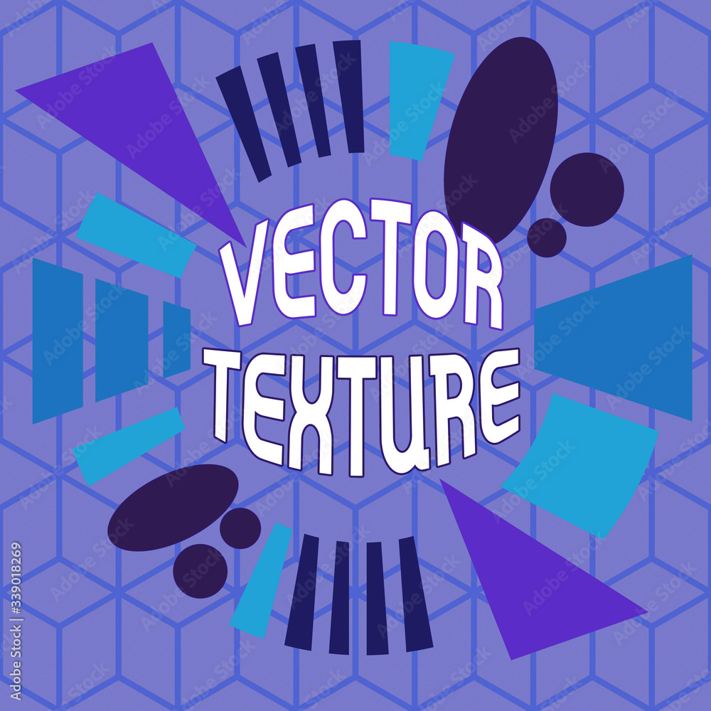 Poster writing note showing texture. business concept for a set of metrics calculated in the image processi