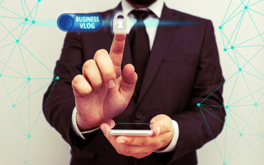 Handwriting text Business Vlog. Conceptual photo A video content about subject matter related to...