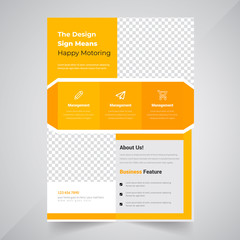 Creative shape Based Corporate Flyer Design Template