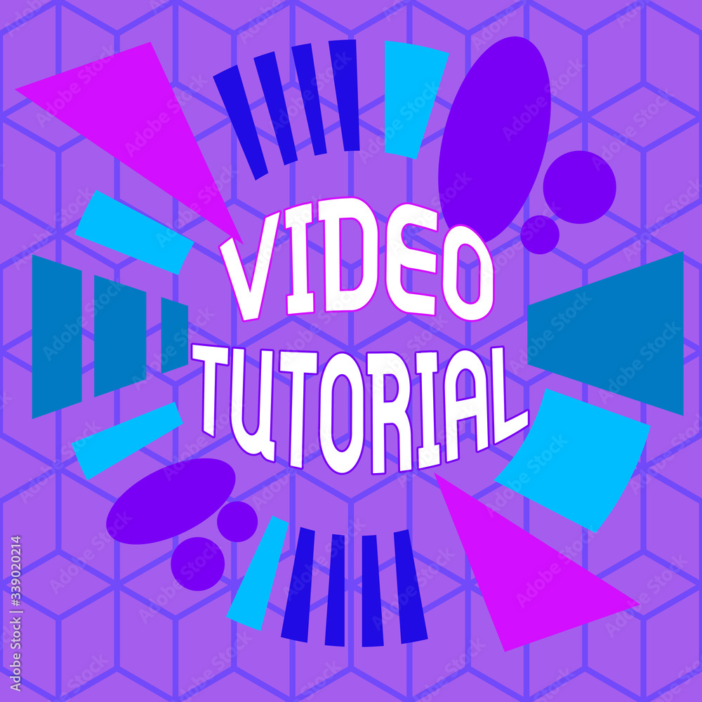 Poster writing note showing video tutorial. business concept for method of transferring knowledge through a