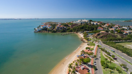 Fototapeta na wymiar Curva da Jurema beach photographed in Vitoria, Espirito Santo. Picture made in 2018.