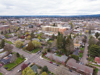 A suburb in the USA, an empty city in quarantine. Coronavirus, quarantine, the consequences of a...