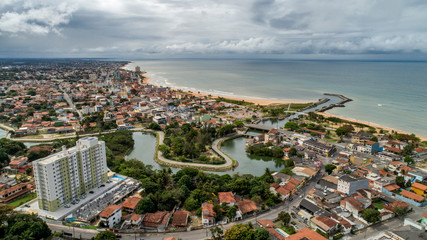 Fototapeta premium Jacaraipe city photographed in Espirito Santo. Southeast of Brazil. Atlantic Forest Biome. Picture made in 2018.