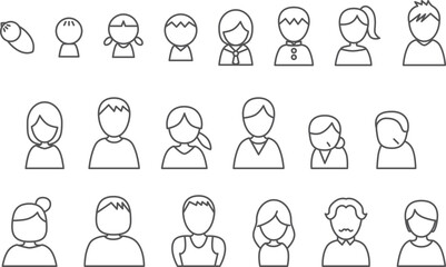 Vector illustration for brochure, ads, and web, line icons