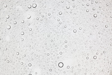 Rain droplets on glass background, Water drops on glass.