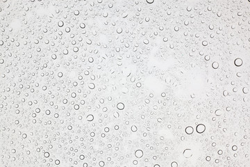 Rain droplets on glass background, Water drops on glass.