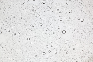 Rain droplets on glass background, Water drops on glass.