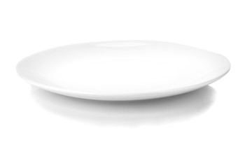 white plate isolated on white background