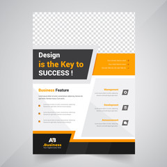 Creative shape Based Corporate Flyer Design Template