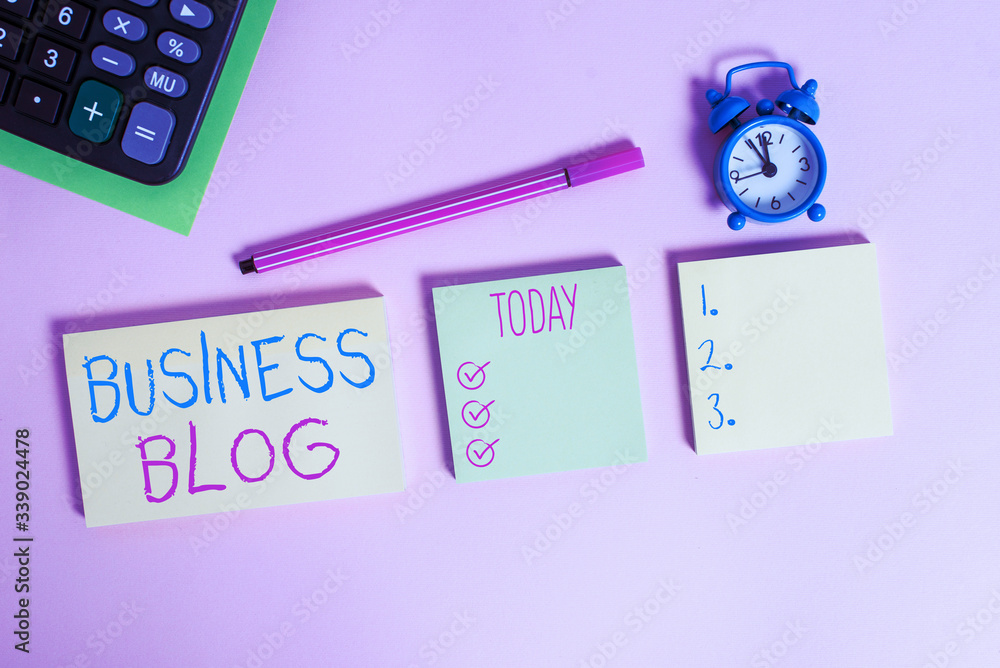 Poster handwriting text writing business blog. conceptual photo devoted to write about subject matter relat
