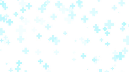 Medical health blue cross pattern white background. Abstract healthcare technology and science concept.