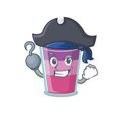 Cocktail jelly cartoon design style as a Pirate with hook hand and a hat