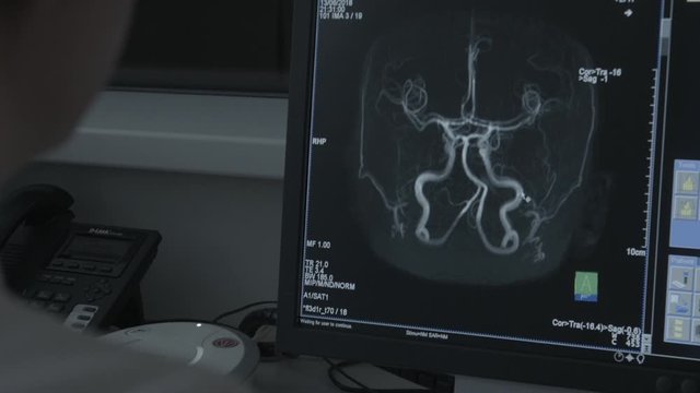MRI room, patient reception, tomography