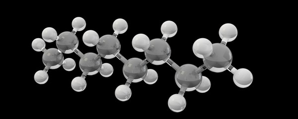 3d glass ball render octane molecule structure