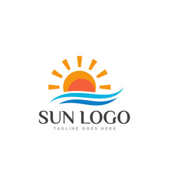 Sun Logo Icon Design Vector