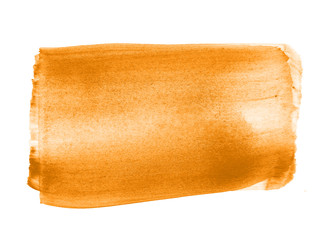 Orange abstract watercolor background. Orange watercolor scribble texture. Abstract watercolor on white background. It is a hand drawn.