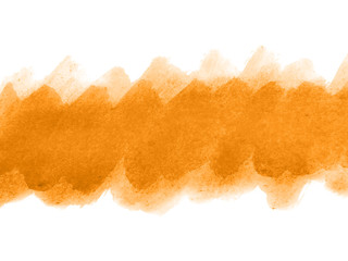 Orange abstract watercolor background. Orange watercolor scribble texture. Abstract watercolor on white background. It is a hand drawn.