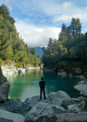 Fototapeta na wymiar Beautiful view at Hokitika Gorge New Zealand